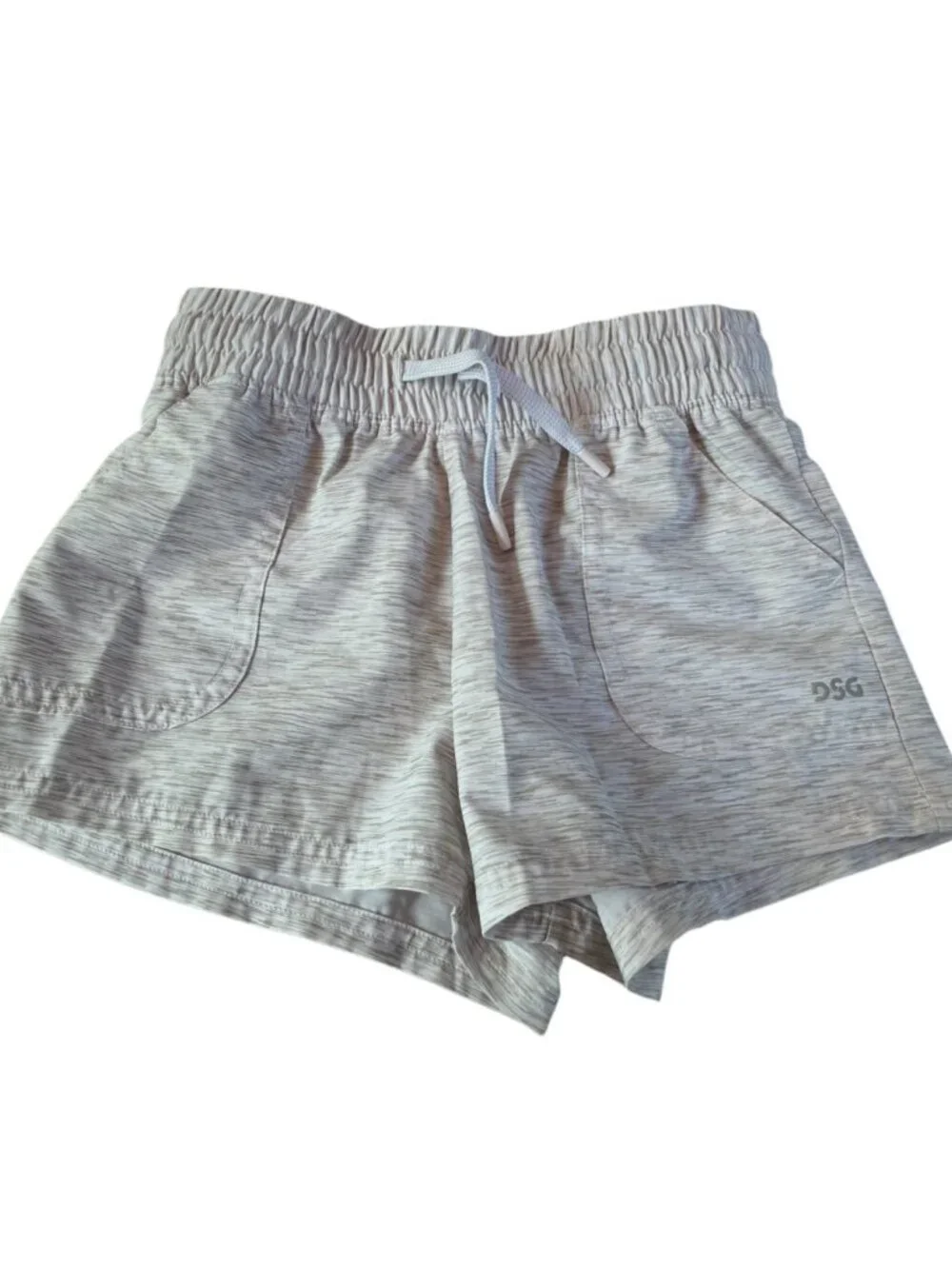 Kids DSG Athletic Shorts Size Small Light Gray Elastic Waistband Drawstring